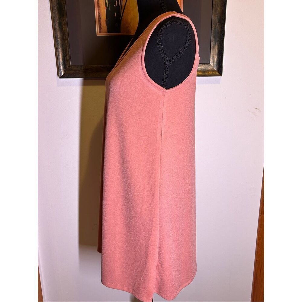 Wallflower Ash Rose V-Neck A-Line Mini Dress Pink Textured Knit Size Small NWT - Picture 6 of 9